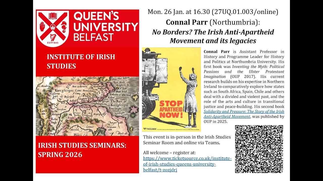 Irish Studies Seminar: Connal Parr 26.1.26
