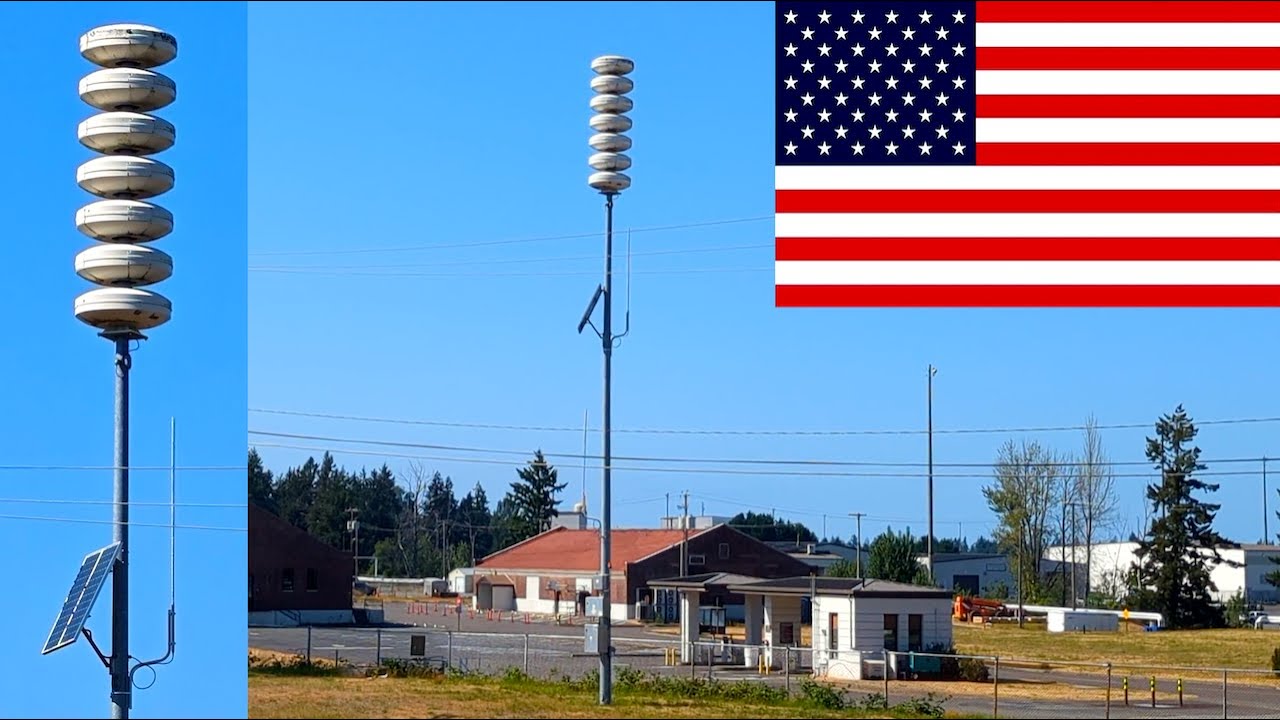 Federal Signal Modulator Siren Playing The National Anthem | U.S. Military Base
