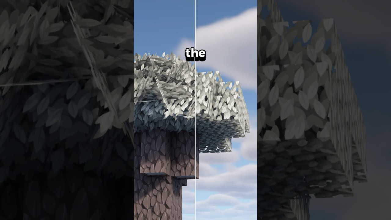 Создание листьев бледного дуба HD #minecraft #resourcepack