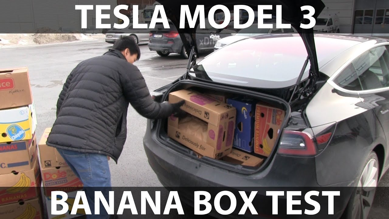 Tesla Model 3 banana box test