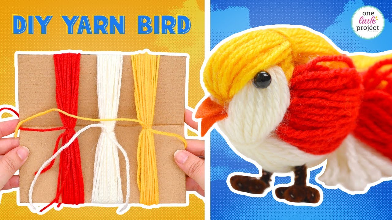Yarn Bird Craft | Make an Easy Bird from Yarn