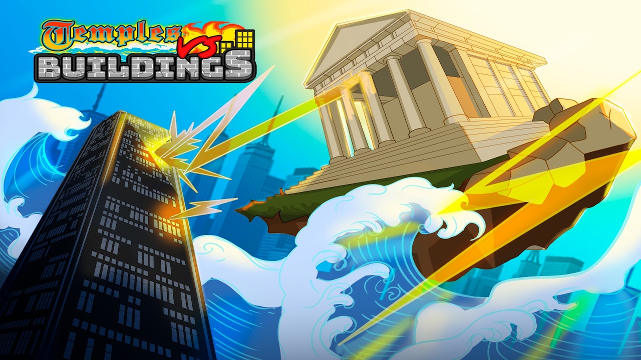 Temples vs Buildings (Gameplay)