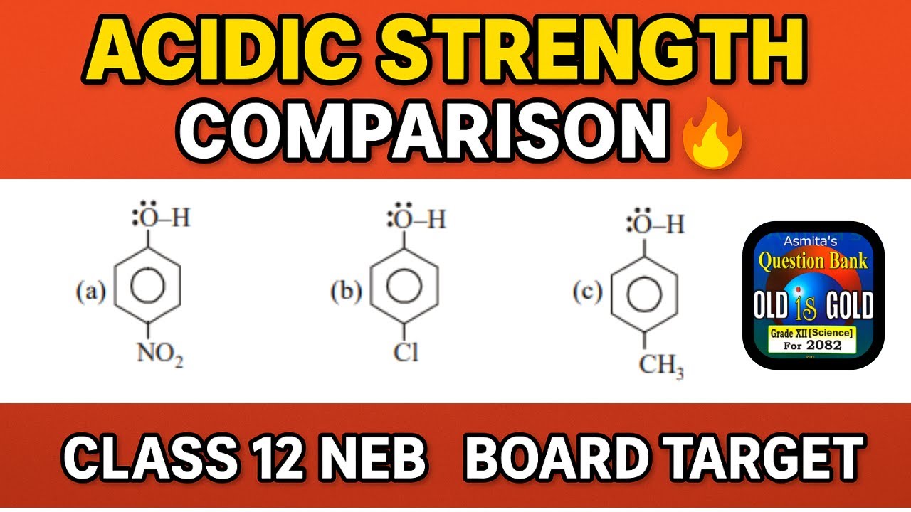 🔥Acidic Strength Comparison l Phenol & Benzoic Acid l Class 12 Chemistry NEB l Board Exam 2082