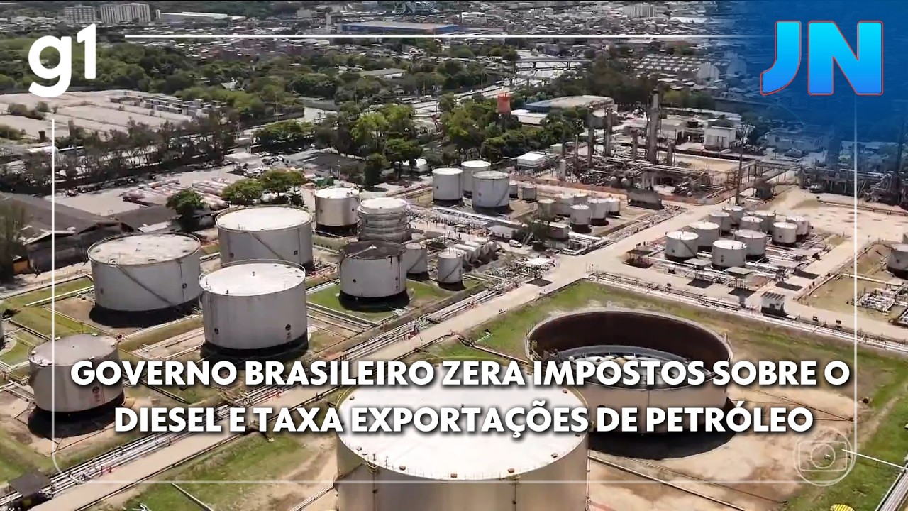JN: Para conter alta no Brasil, governo zera impostos sobre o diesel e taxa exportações de petróleo