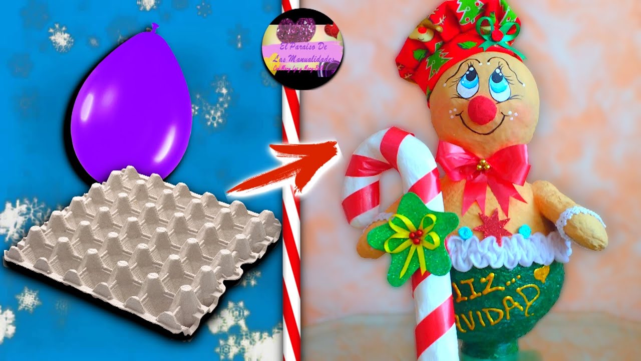 Galleta de jengibre navideña hecha con cartón de huevo (Moldes Gratis) | Galería de Creatividad