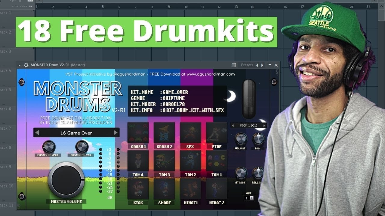 Monster Drum Free Drumkit VST Plugin Review And Demo (Is This The Best Free Drumkit Plugin)
