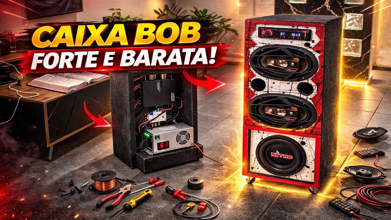 Caixa Bob barata com 2 Hurricane 6x9 + Nitro 8” 🔥 Resultado absurdo
