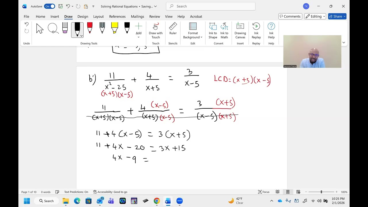 Solving Rational Equations