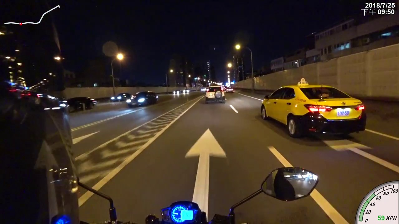 【白牌上快速】市民大道 舊宗路→建國南路 150cc Bike on Expressway｜AEON MY150