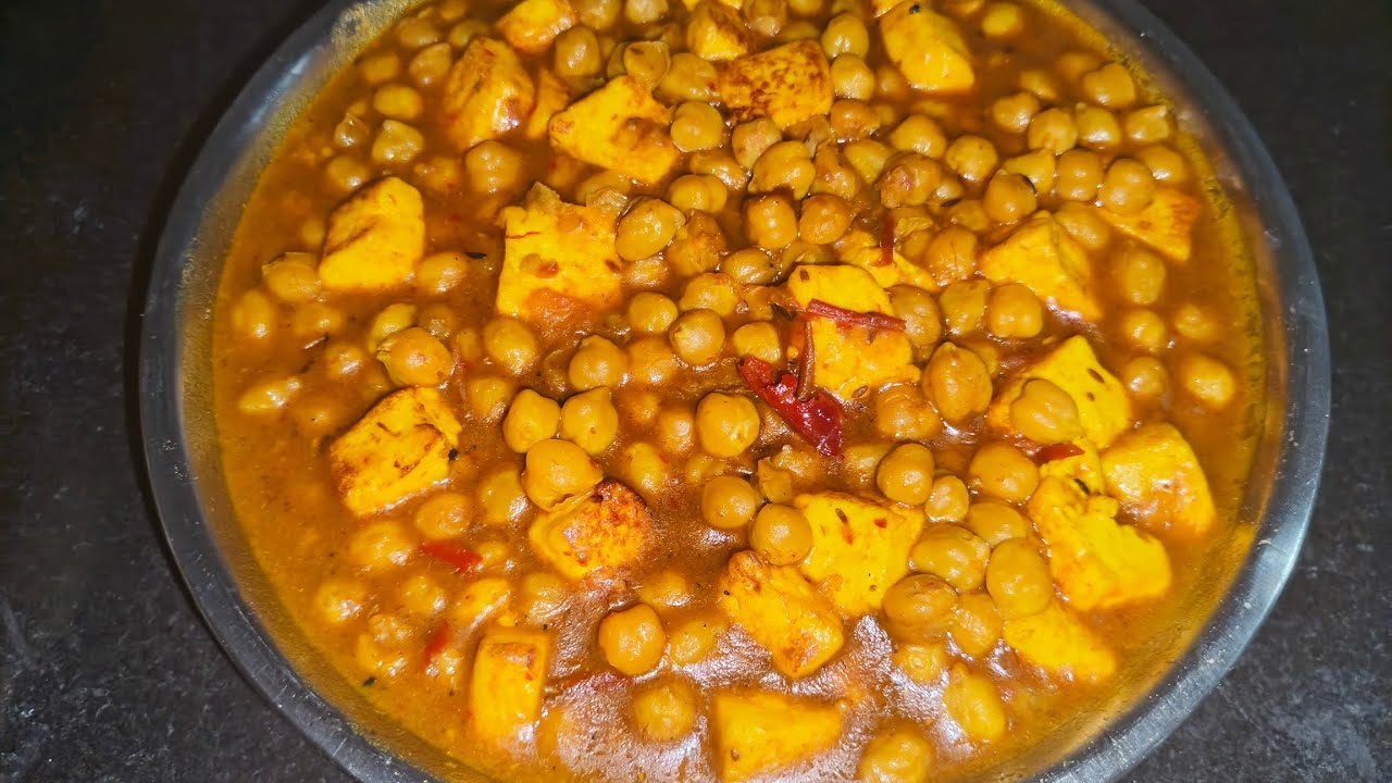 সমপূর্ণ নিরামিষ উপায়ে কাবলি ছোলা আর পনিরের তরকারি 🥰🥰Please like, subscribe, comment, share💬🙏#food 