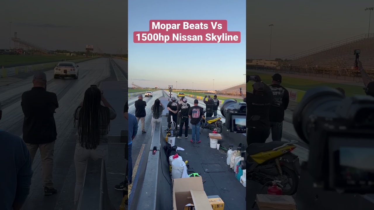 Mopar Beats 1500hp Nissan Skyline #prestonpatterson #hellcat #dodgechallenger #chiefdonutmaker