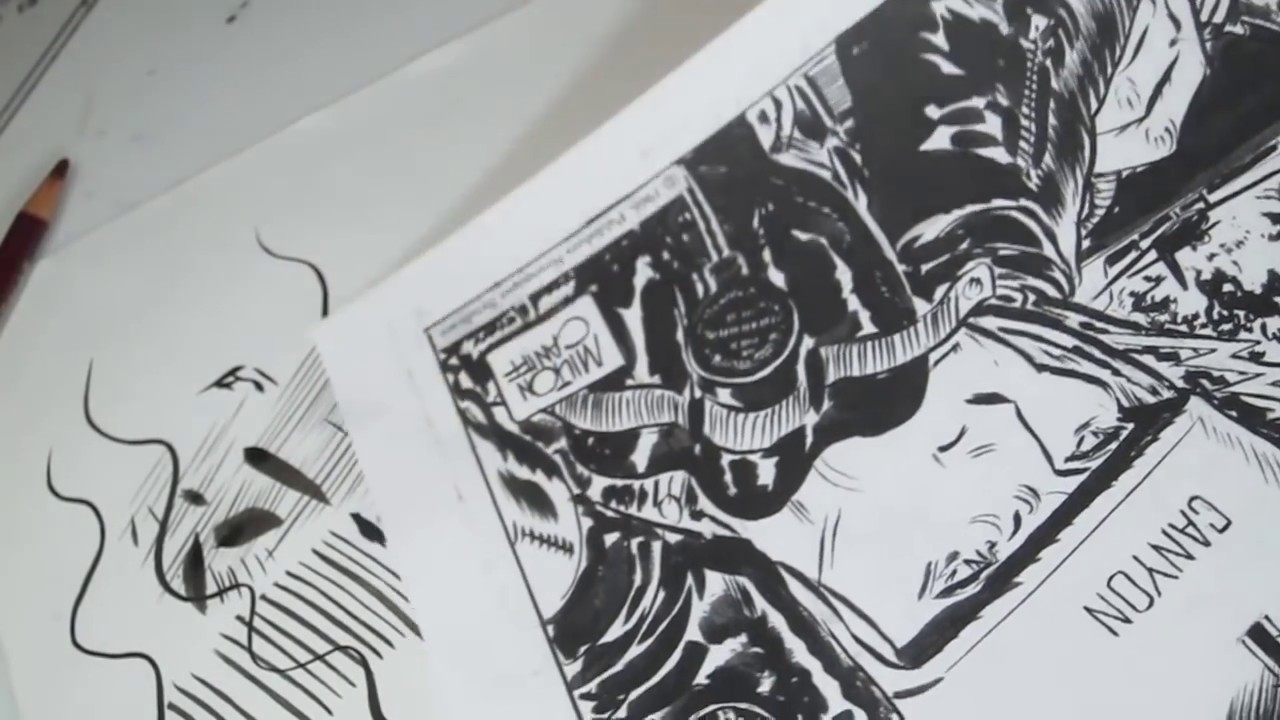 Inking with a brush: strokes and tips