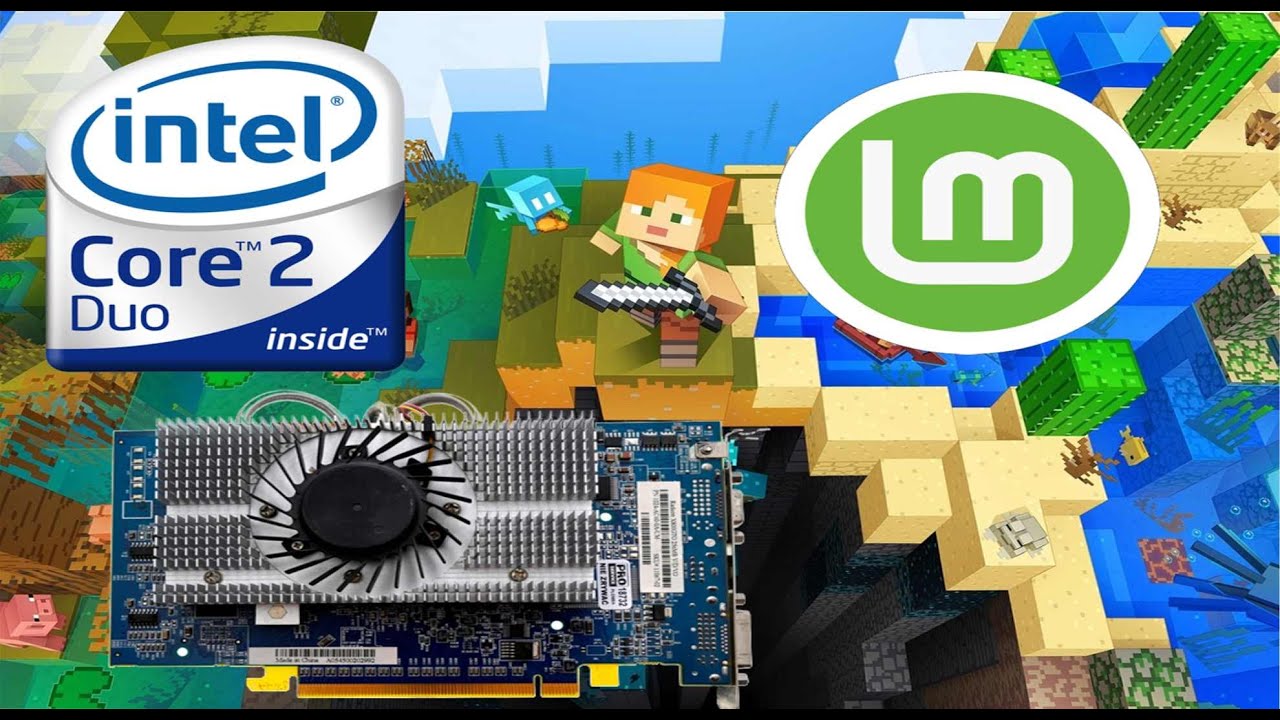 Minecraft Linux Test! Core 2 Duo OVERCLOCK, 4 Gb RAM, X800 GTO