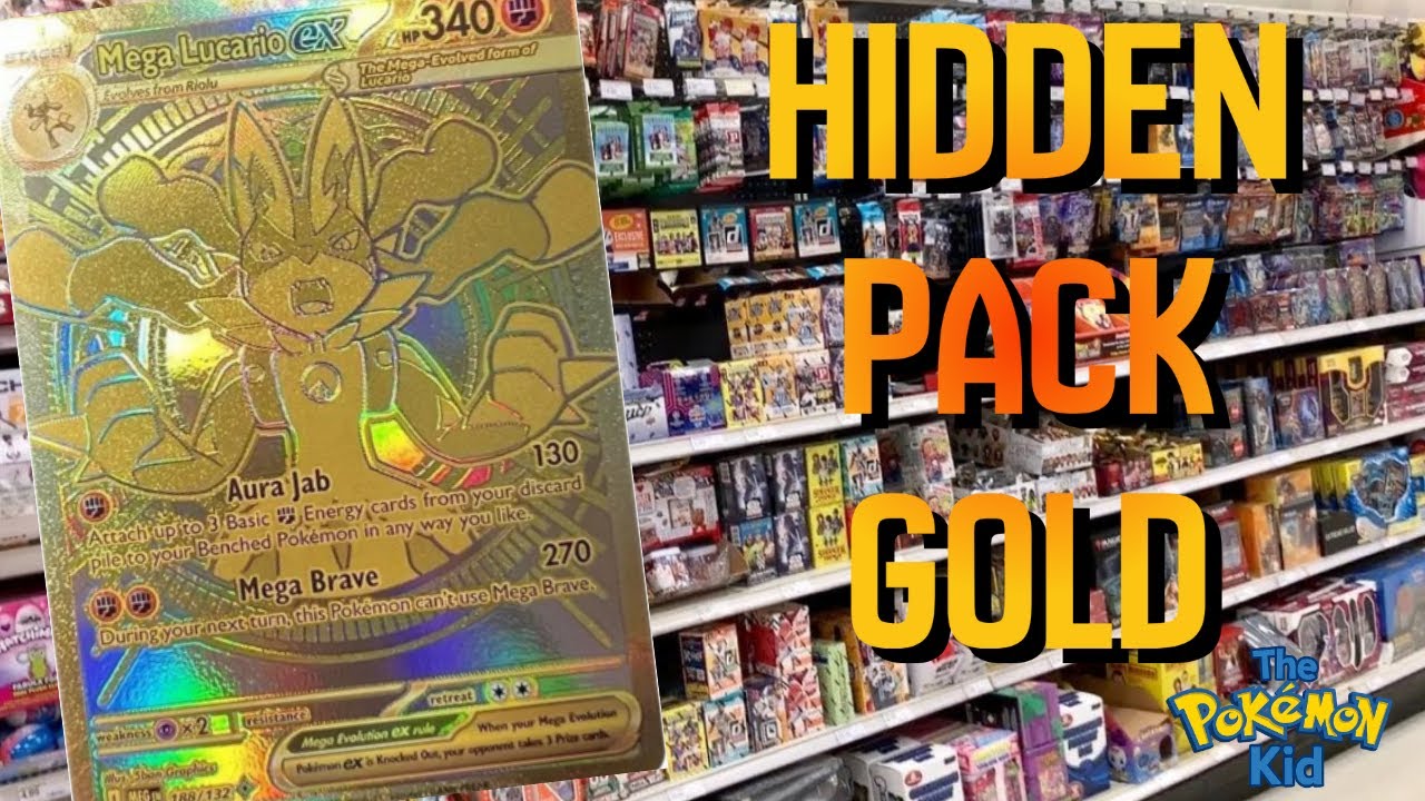 We Found Hidden Pok&eacute;mon Packs at Walmart&hellip; Pulled Mega Gold Hyper Rare Lucario