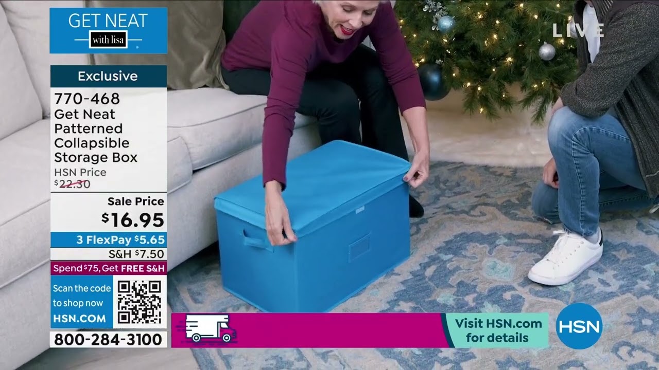 Get Neat Patterned Collapsible Storage Box