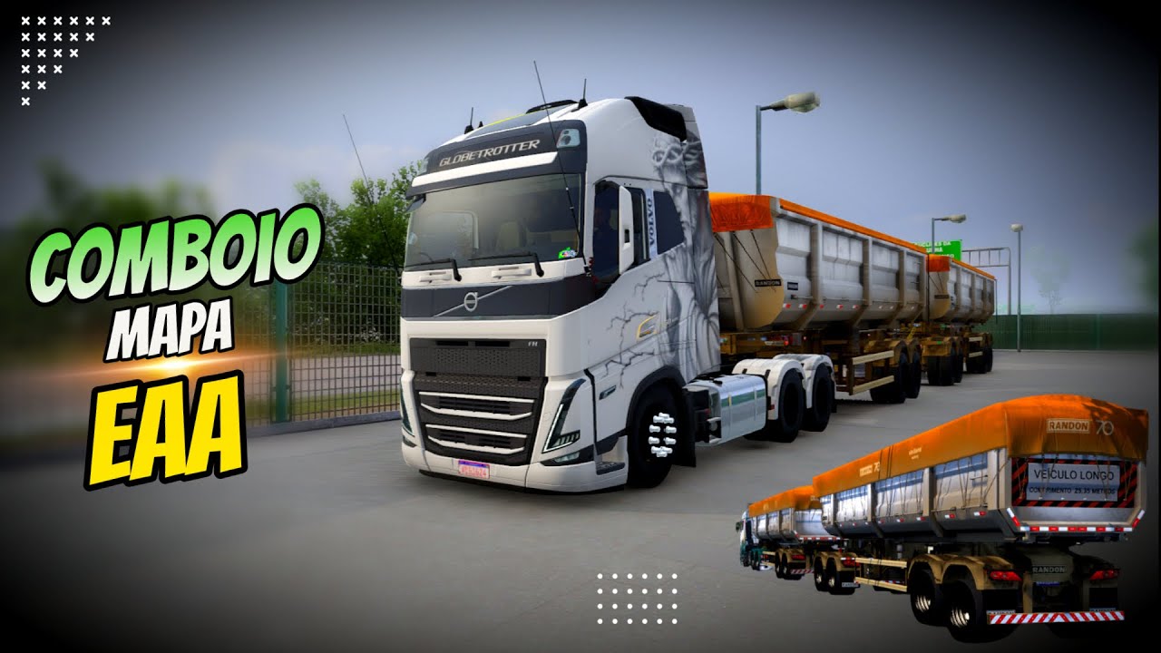 COMBOIO MAPA EAA  VOLVO FH6 SIMULAÇÃO | ETS2 LIVE