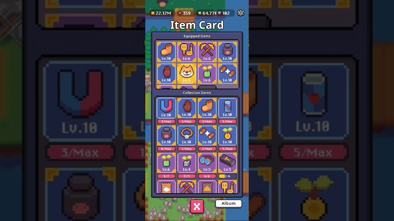 Pickaxe King Island cards upgrade - best progress so far