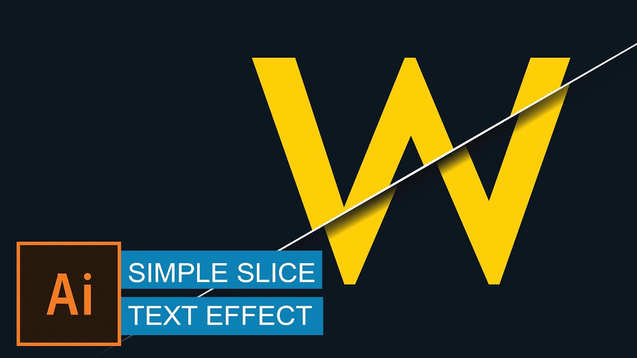 Create simple slice text effect | illustrator tutorial | sliced effect | ai tutorial