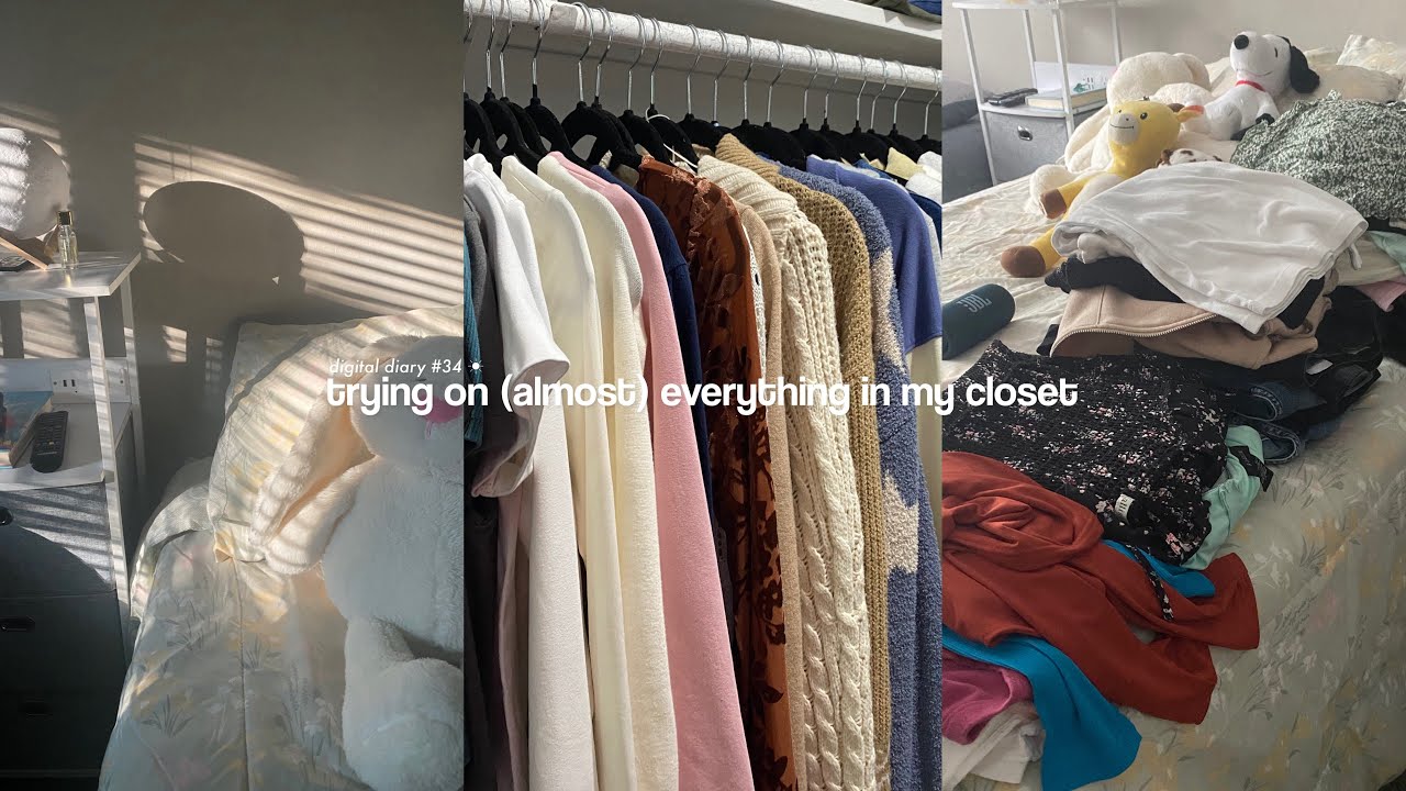 trying on (almost) everything in my closer 👚 ; try-on, tying to get rid of clothes, organizing
