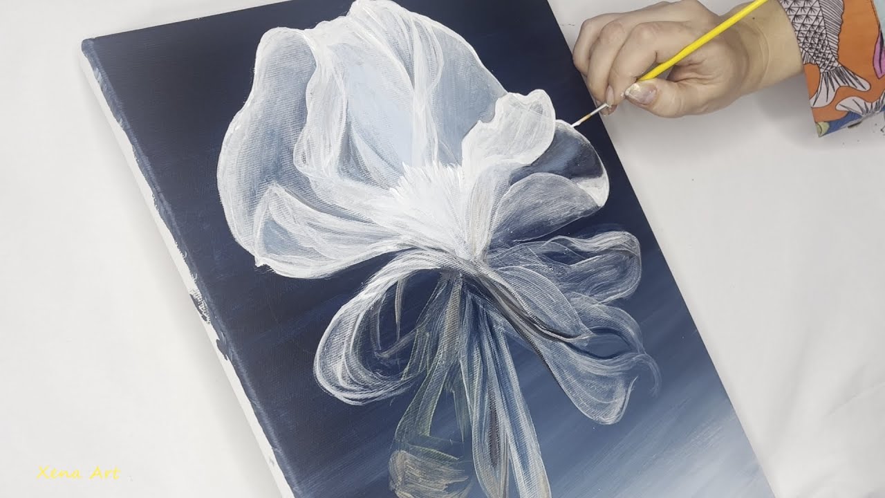 Elegant Spring Flower / Acrylic Painting Step by Step #259