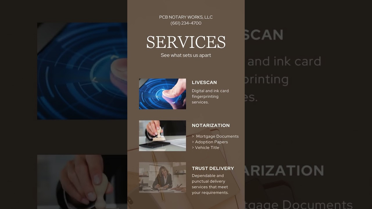 Livescan Notary Public Services