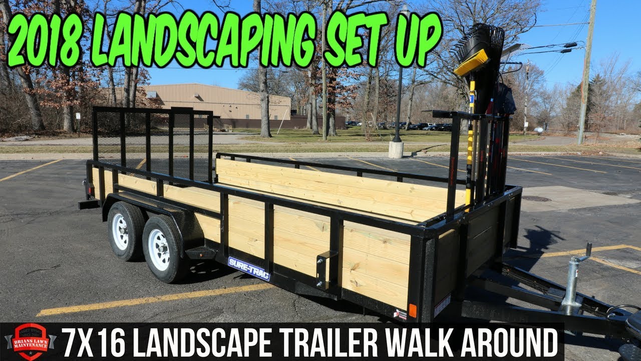 2018 Landscaping Trailer Setup And Walk Around - Brandon and Envision Landscape Solutions