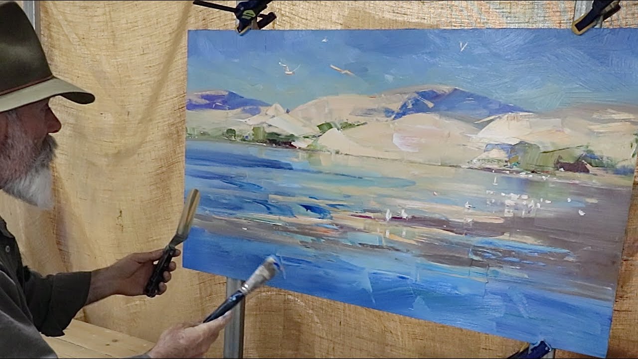 SAND DUNES and BIRD LIFE - Coastal Oil Painting in the Studio // Seascapes - Beach and Ocean Living!