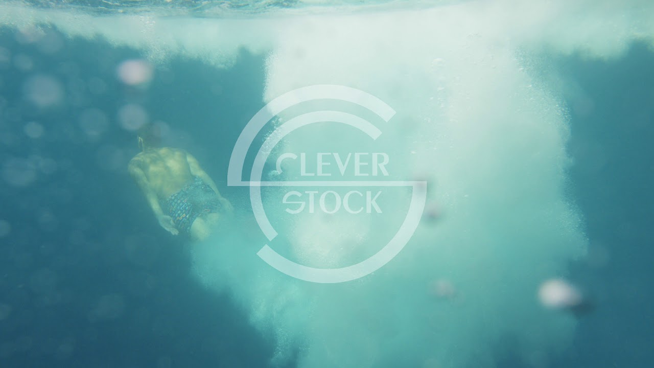 Muscular Man Cliff Jumping Slow Motion Underwater Shot Freedom Athlette Red Epic 8k