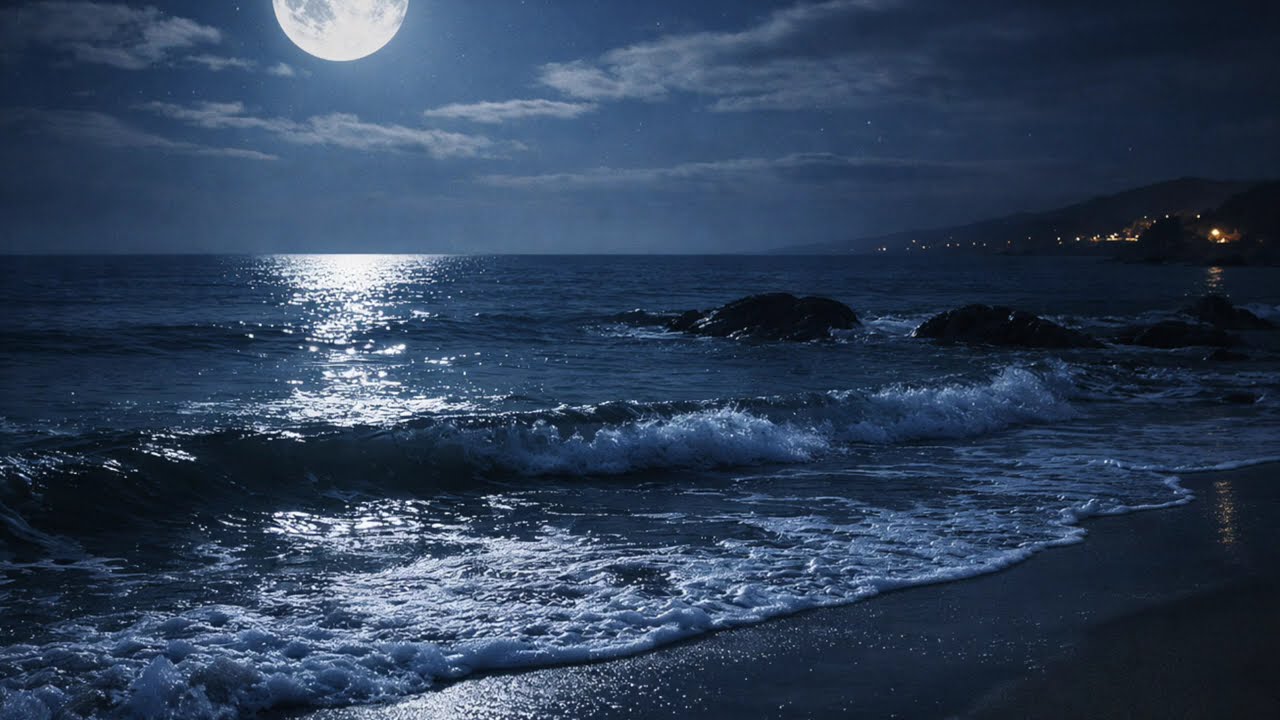 Calm Ocean Waves for Sleep 🌙 No Talking | 8 Hours