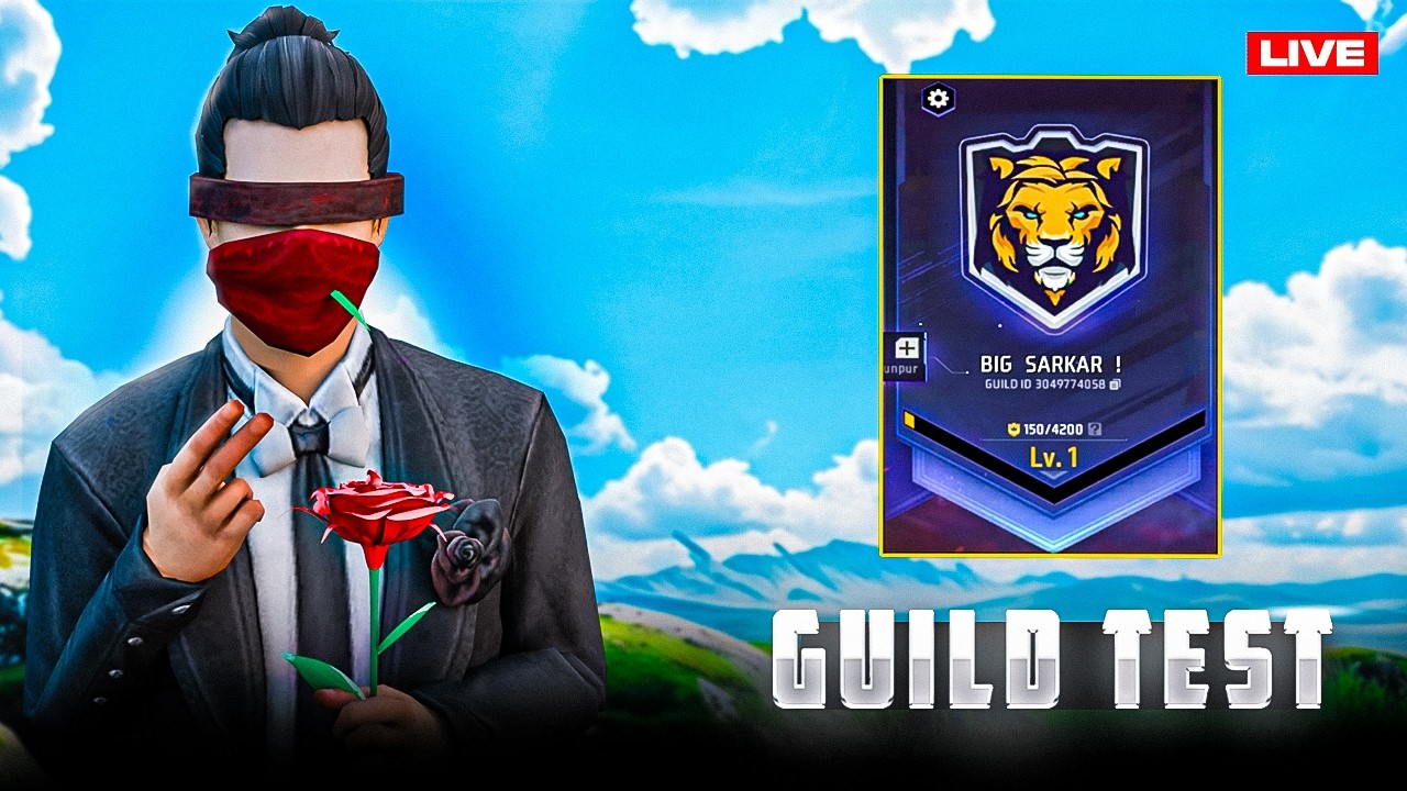 GUILD Test 1v2 free fire Live 🔥🔥 #freefirelive #fflive #bigffytlive #ffindialive #shortlive