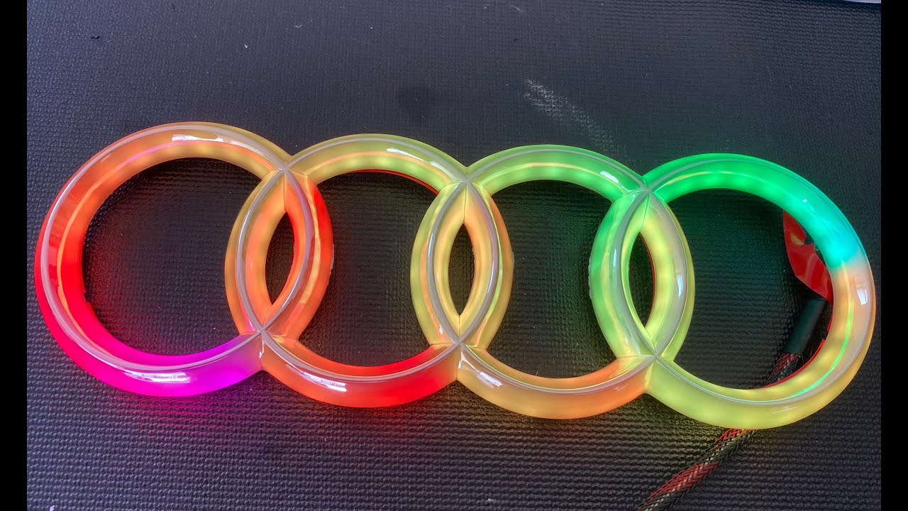 AutoLEDTech LED Audi Rings RGBW Color-Changing Emblem Badge (Flow Series Color-Chasing)