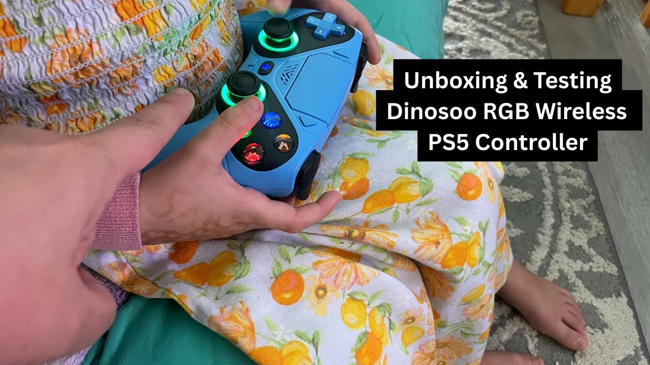 Unboxing & Gaming with the Dinosoo RGB Wireless PS5 Controller | Turbo, Vibration & RGB Lights