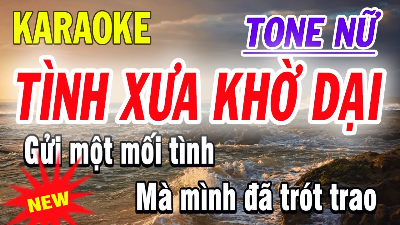 Tình Xưa Khờ Dại Karaoke - Tone Nữ - ST Duy Khương