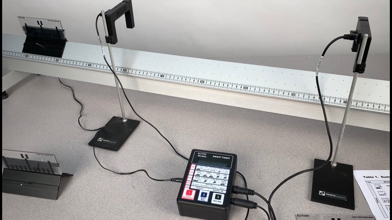 Using PASCO Smart Timer with the Air Track
