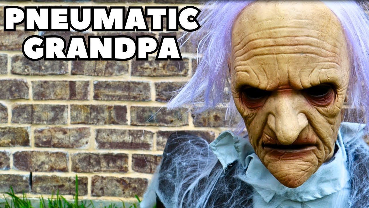 Lowes Halloween Pneumatic Grandpa | Unboxing and Setup
