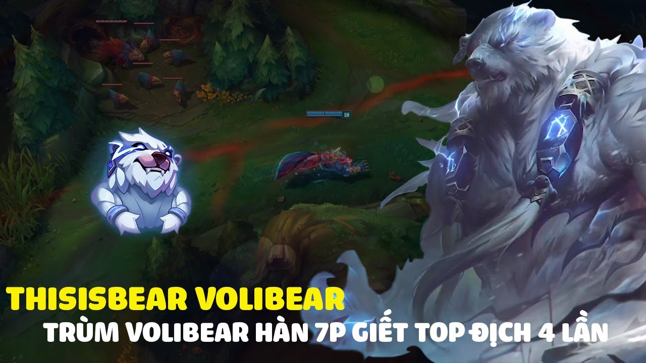 Trùm Volibear Hàn quốc 7p cho top bạn nằm xuống 4 lần