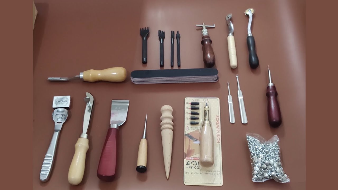 Unboxing Peralatan Seni DIY Kulit 18in1 Leather Craft Stitching Tool Set WA134