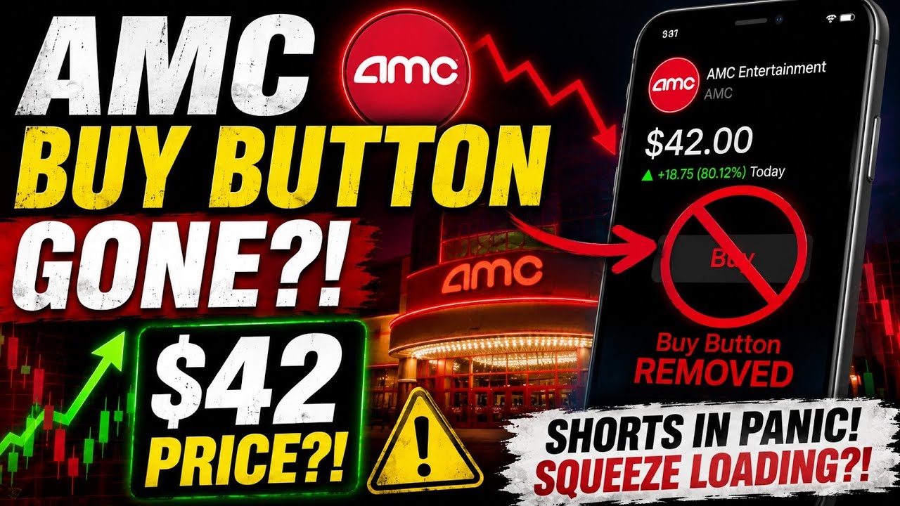 Кнопка покупки AMC снова удалена?! Сбой с ценой в 42 доллара и короткая позиция GME под давлением!