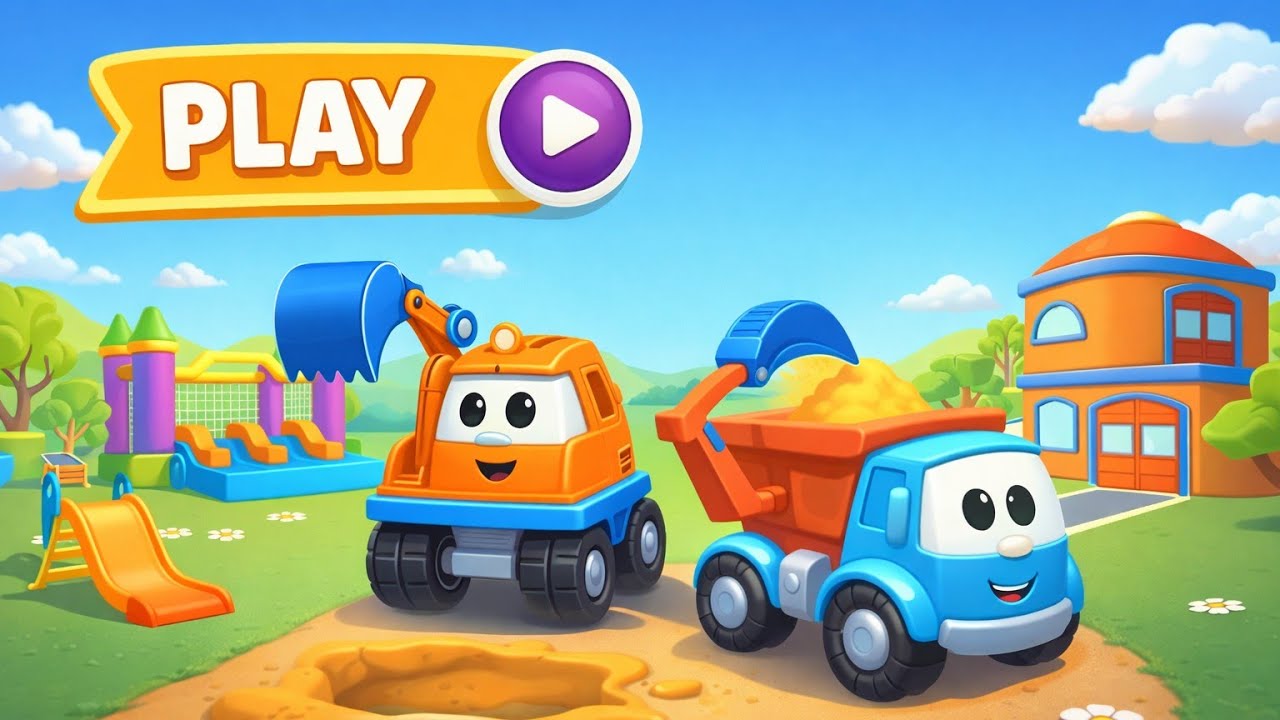 Big Excavator & Truck Cutting Roadside Soil 🚜🚛 | Fun Construction Video for Kids | Kids Vehicles
