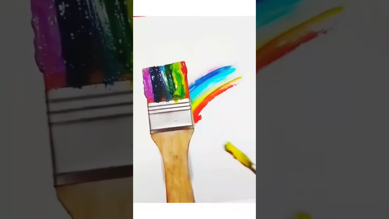 ASMR rainbow 🌈#rainbow #trend #colors #colormixing #color #mixing #satisfy #oddly #viral #trending