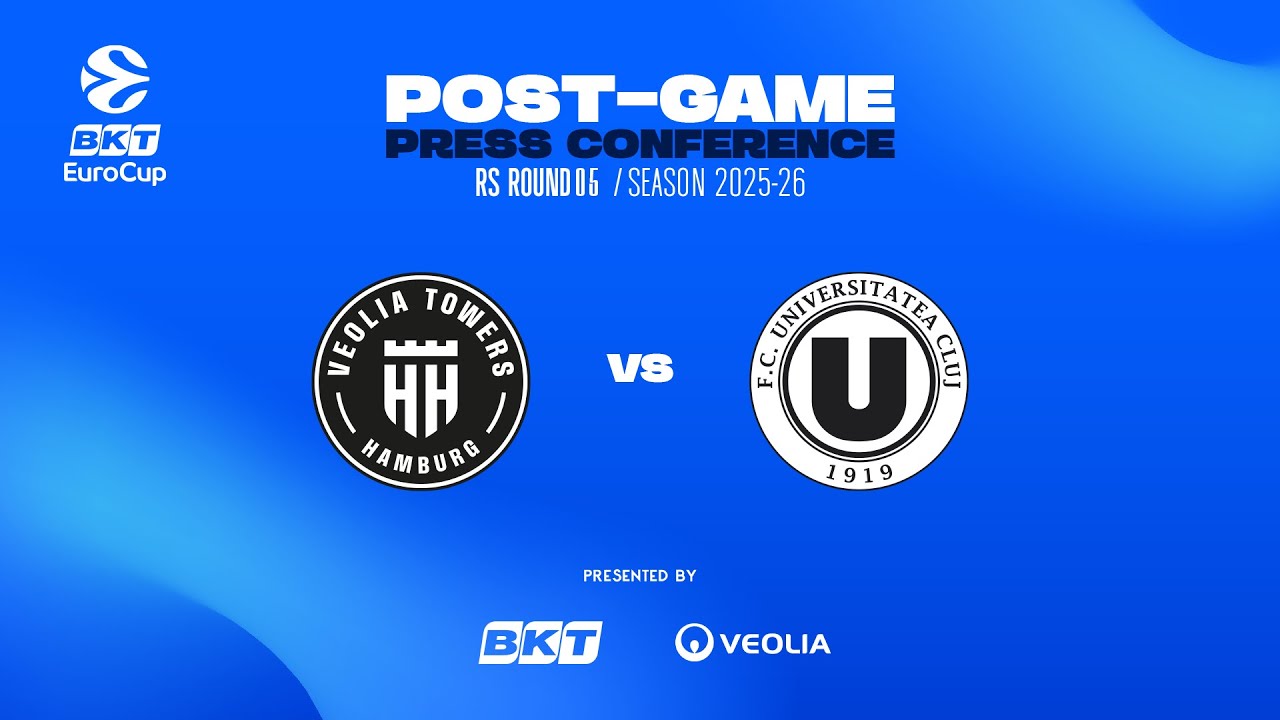 Pressekonferenz: Veolia Towers Hamburg vs U-BT Cluj-Napoca
