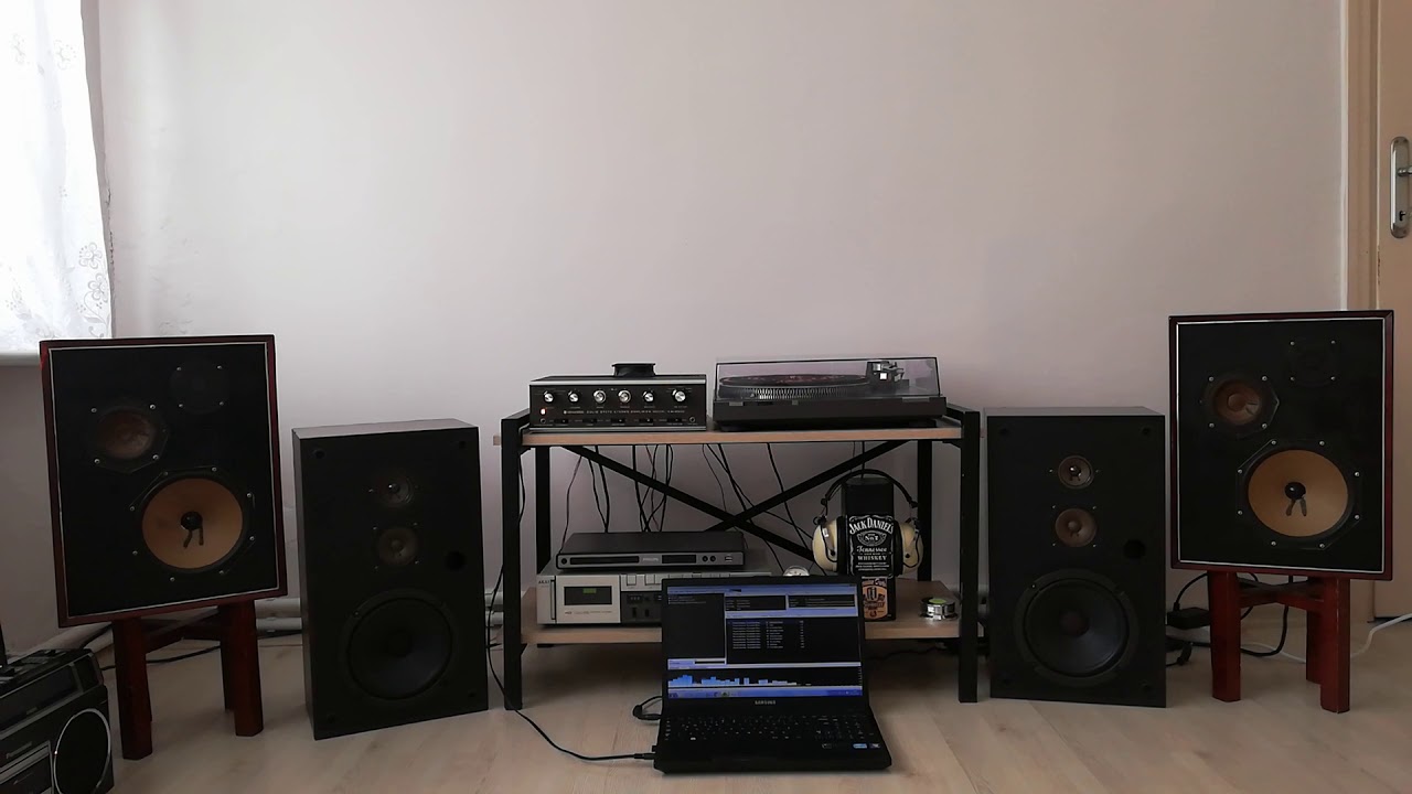 Philips 22 RH-426 Fullrange speaker / Kenwood Trio KA-2500 solid state Amp.