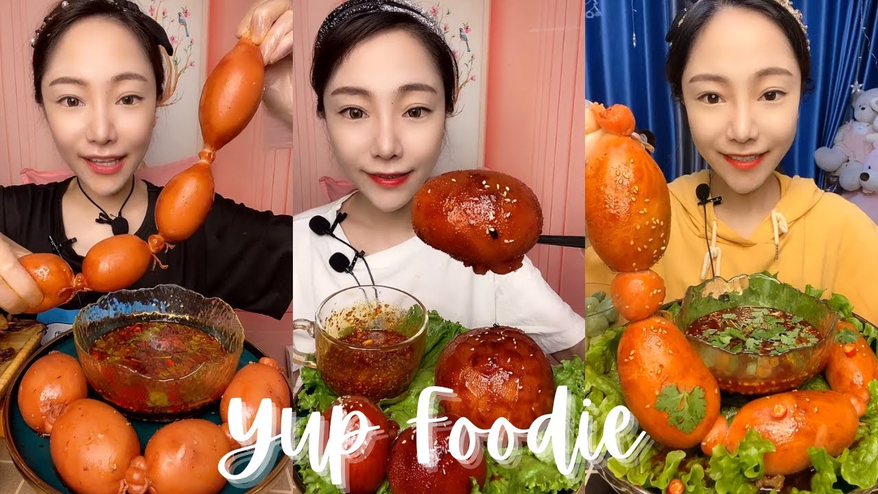 ASMR Chinese Food Mukbang | Sheep Brain Wrapped In Intestines Mukbang | Eating Sound |Yup Foodie #68
