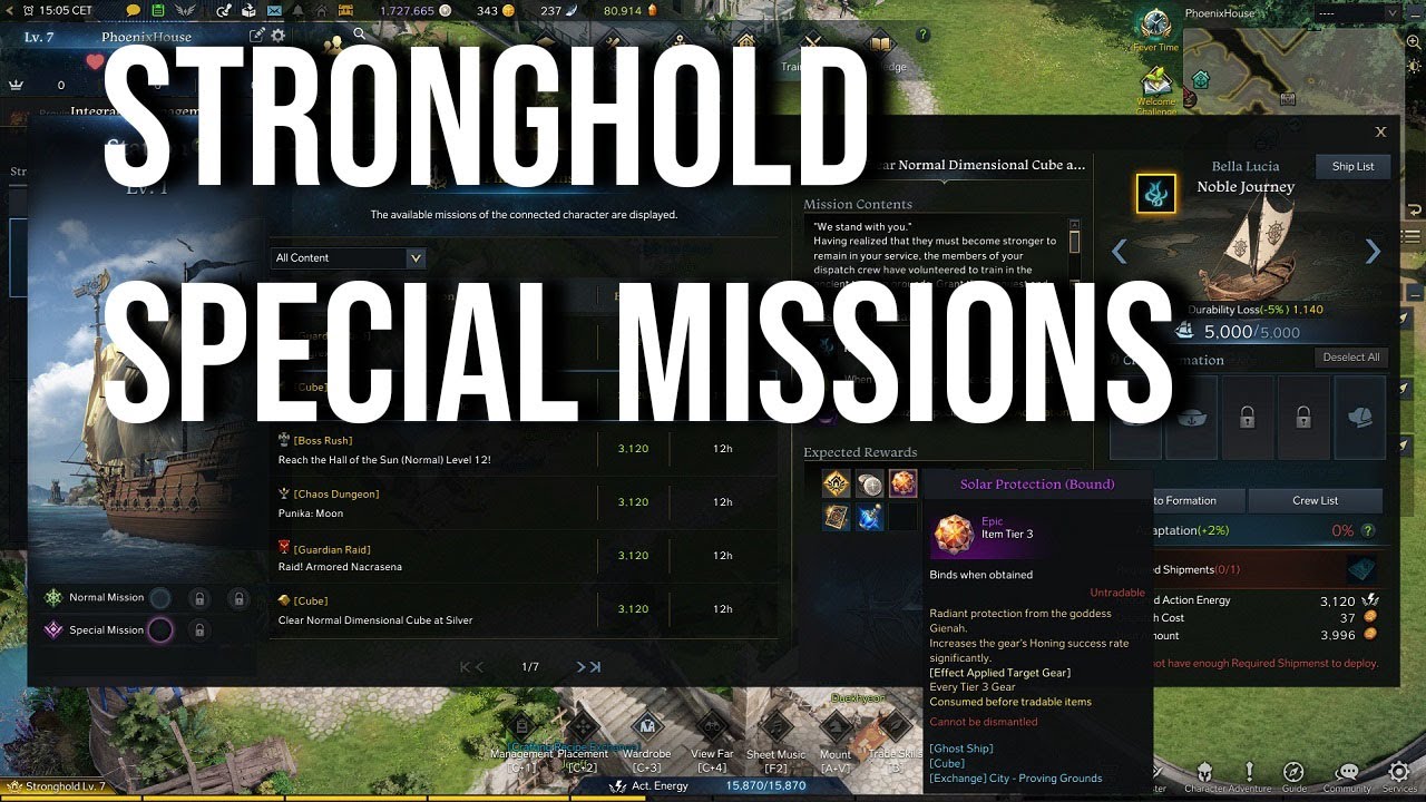 Lost Ark Stronghold - When to Run Special Missions?