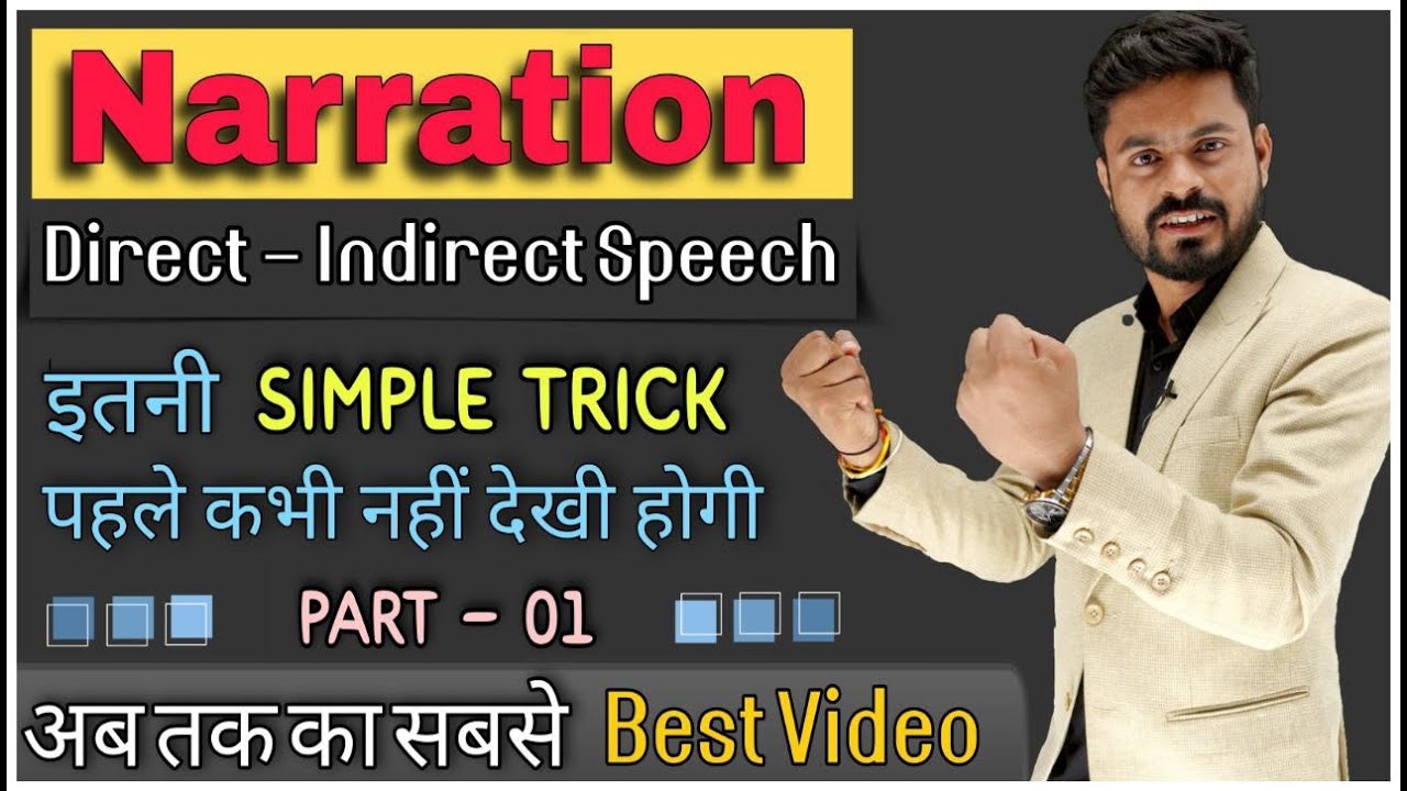 Direct and Indirect Speech In English Grammar | Narration In English | Reported Speech by Ajay Sir