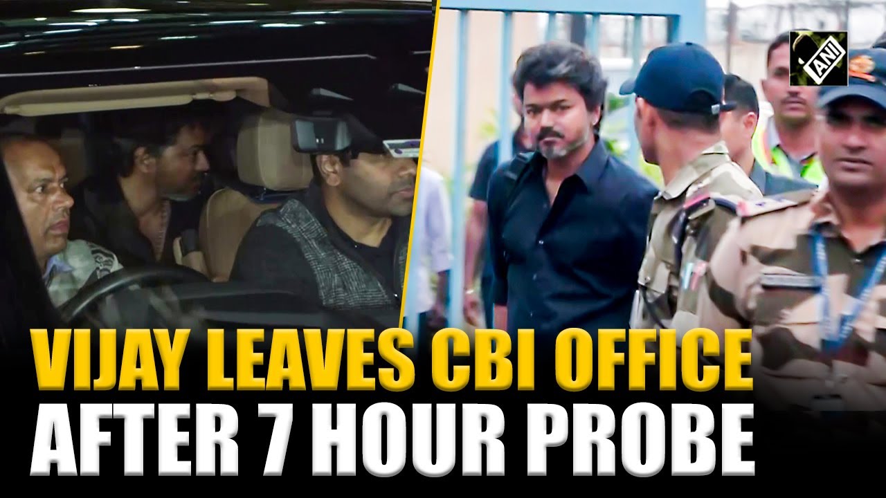 Karur stampede probe: Actor, TVK Chief Vijay leaves from CBI after marathon 7-hour probe
