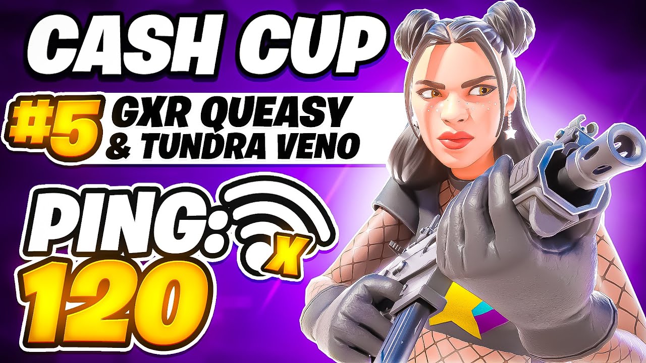 5th in DUO CASH CUP FINALS (120PING) 🏆w/Veno | Queasy