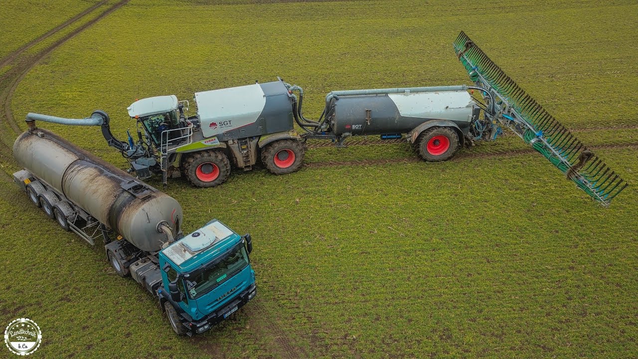 Gülle ausbringen // Claas Xerion 4000 mit SGT Aufbau und Fass