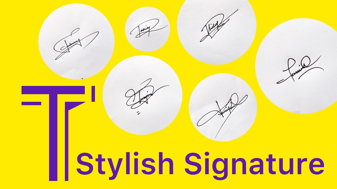 T Signature Style। How to draw signature like a billionaire