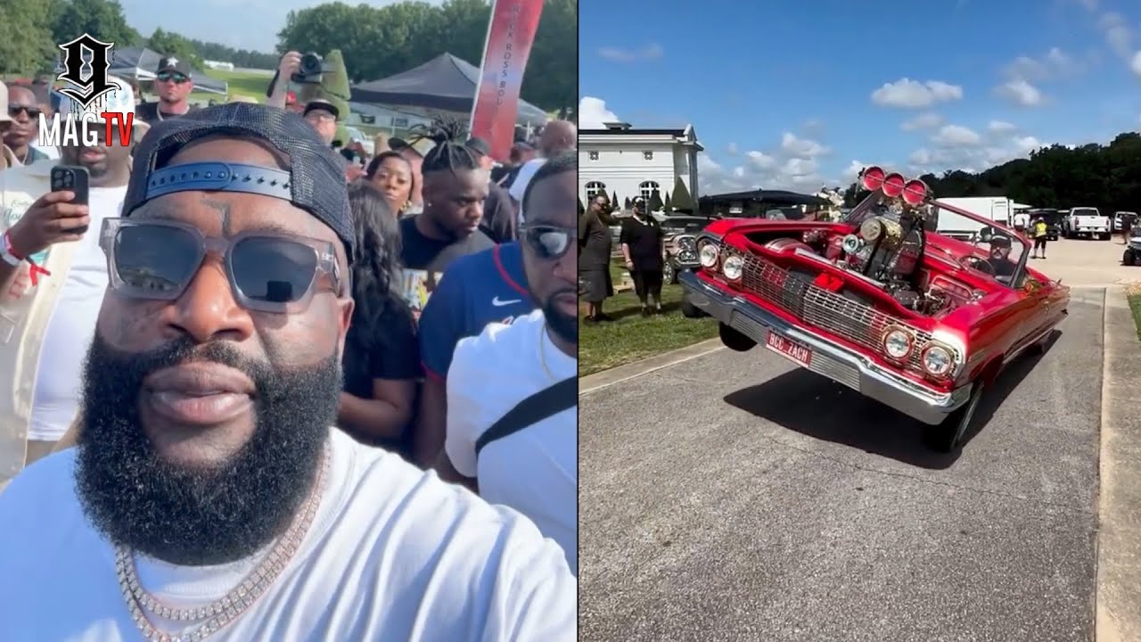 Rick Ross Greets Guest At The Start Of His 4th Annual Car Show! 🚘